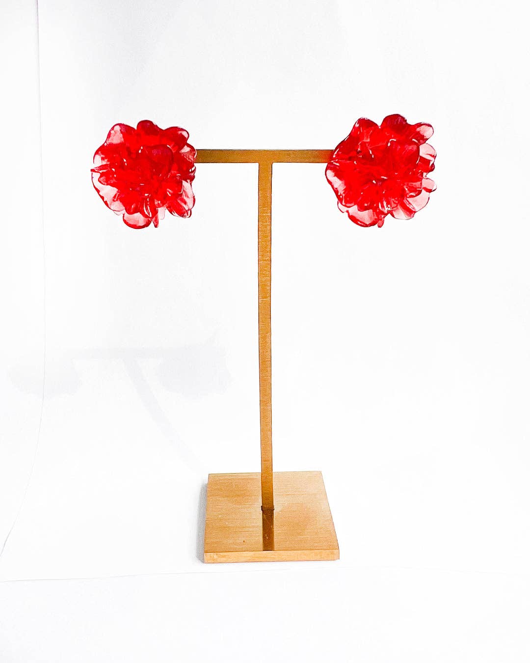 cukimber – wholesale Stud/post earrings – Red Marigold Bloom Stud Earrings