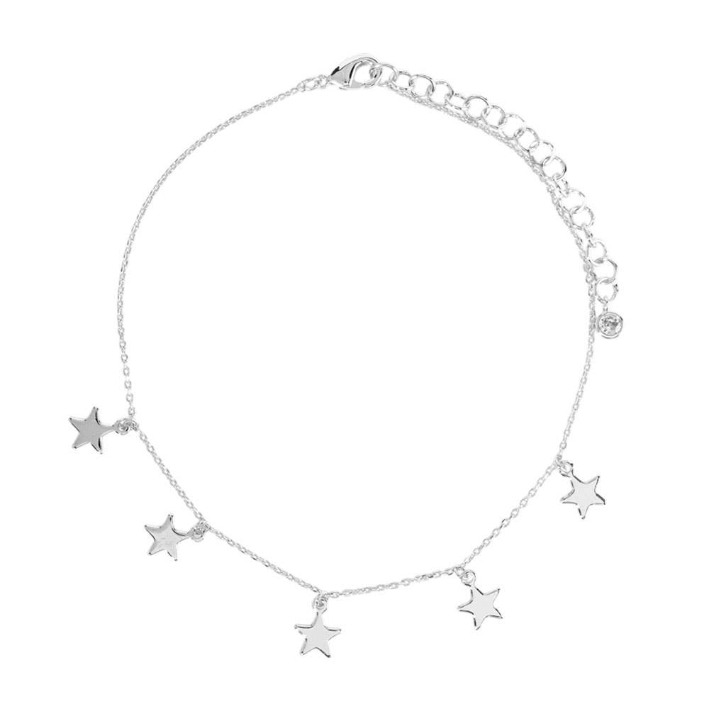 Sensibling Corp. - Wholesale Anklet - Gold Dipped Star Charm Station Anklet6