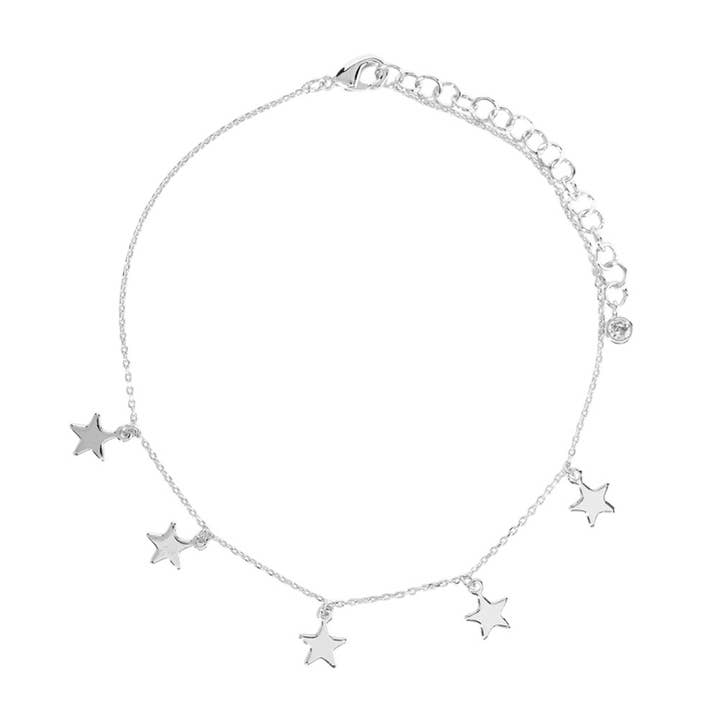 Sensibling Corp. - Wholesale Anklet - Gold Dipped Star Charm Station Anklet6