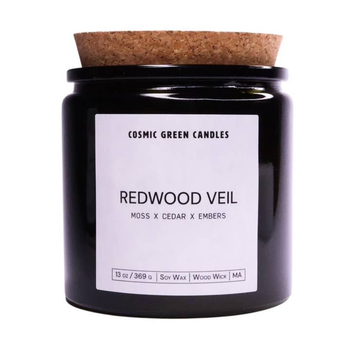 Redwood Veil Candle for wholesale by Cosmic Green Candles