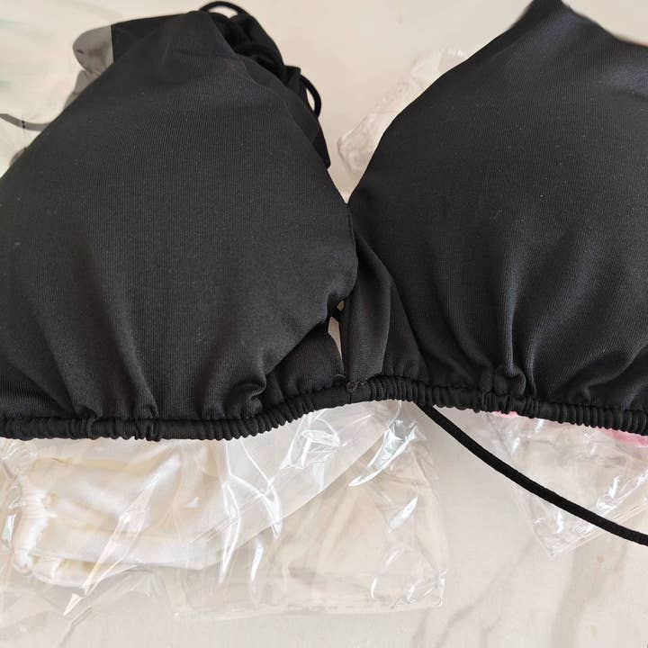 Rosa Clothing - Wholesale Two Piece Swimsuit - Women's - Get Tan !Plain string bikini set Split bikini swimsuit4