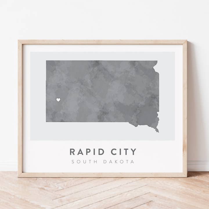 Rapid City, South Dakota Map for wholesale by Backstory Map Co.