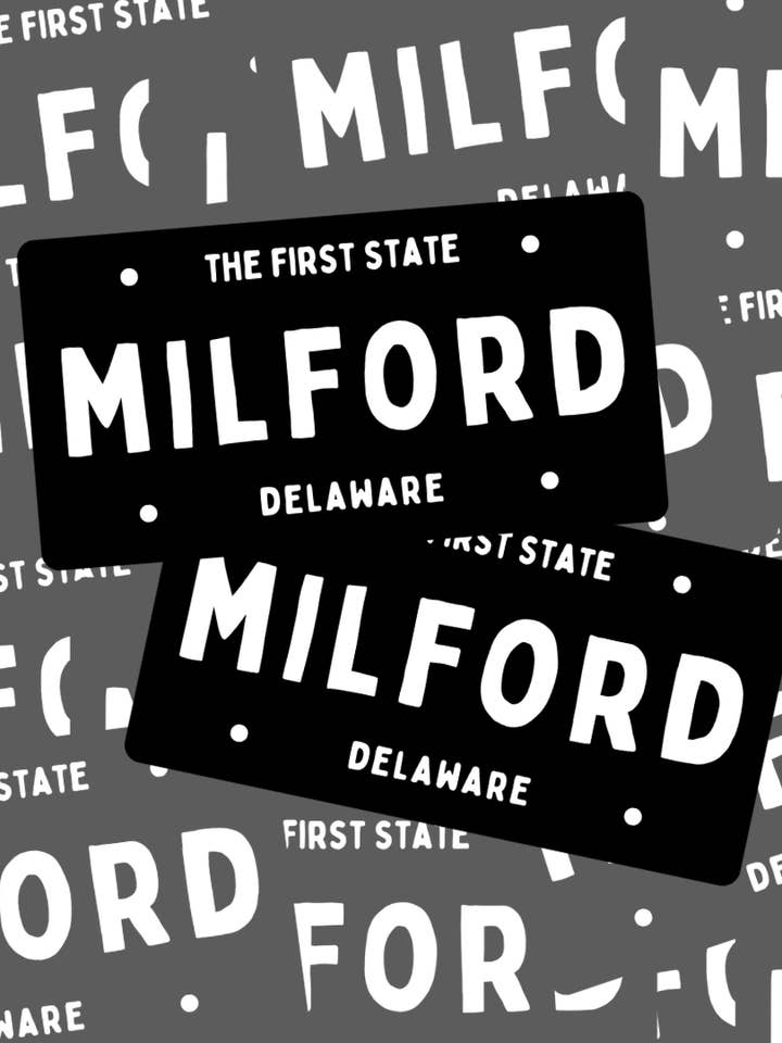 MILFORD DELAWARE Sticker for wholesale by kash co studio