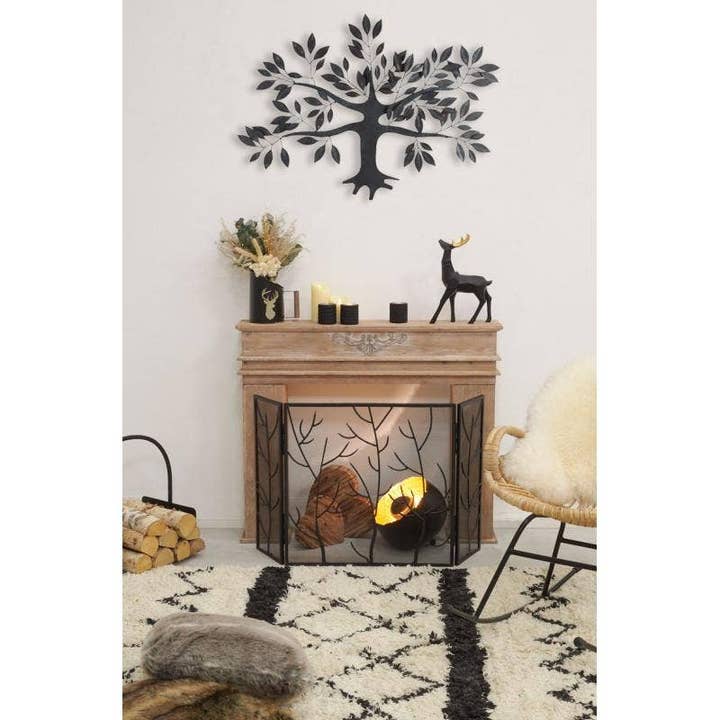 Aubry Gaspard – Großhandel Akzent-/Schreibtischleuchte – Tischlampe aus schwarzem Metall mit goldenem Innenraum1