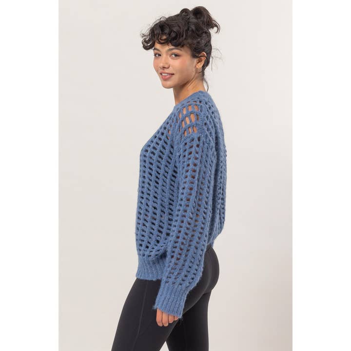 Double Zero – wholesale Tröjor – Dam – Öppen stickad långärmad tröja13