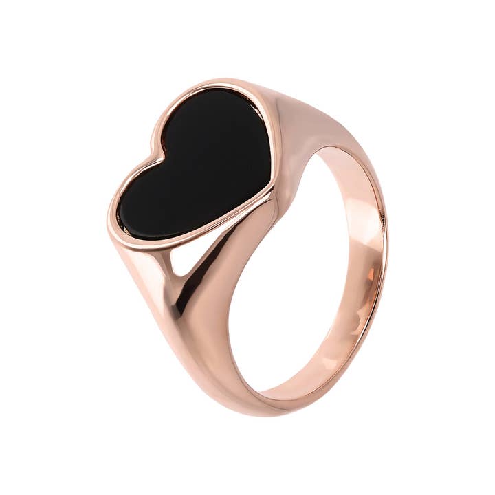 Bronzallure – Großhandel Cocktail-/Statement-Ring – Chevalier Ring mit Herz aus Naturstein