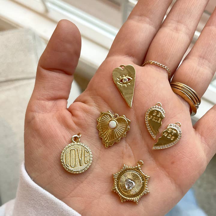 Golden Gaze Charm for wholesale by Goldie Charm Bar