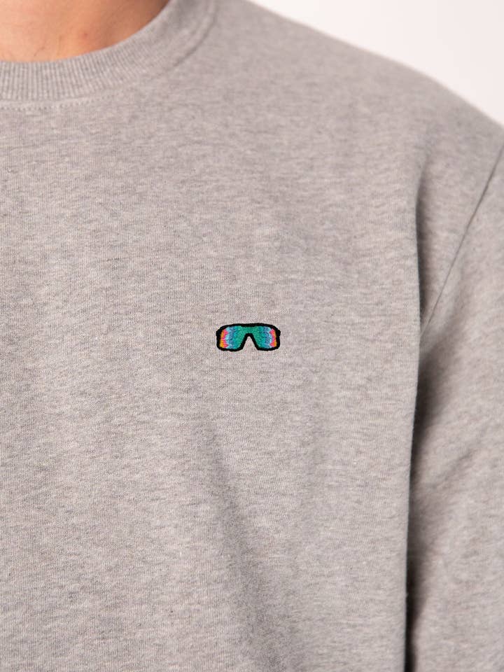 schnelle Brille | Bestickter Bio-Baumwoll Männer Pullover für den Großhandel von Fashion Drinks