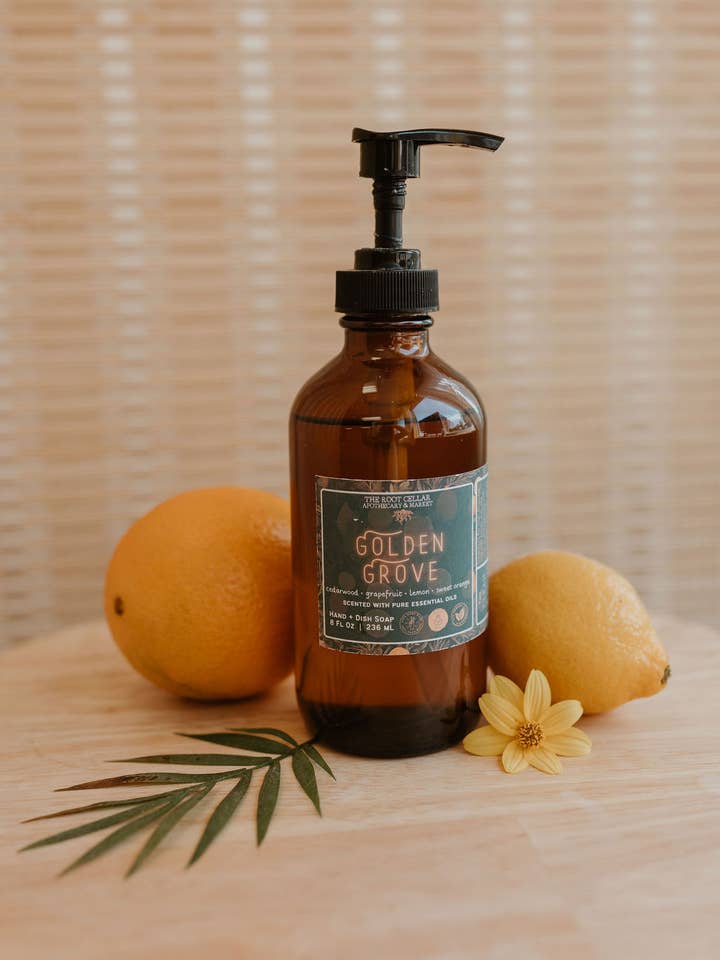 Golden Grove | Hand + Dish Soap for wholesale by The Root Cellar Apothecary and Market