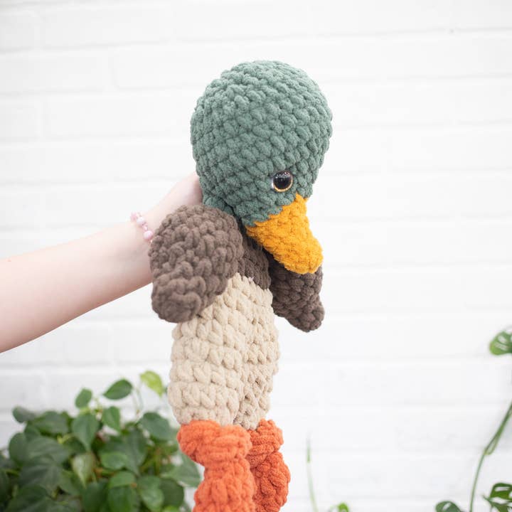 The McGarvey Workshop - Wholesale Stuffed/Plush Toy - Kids & Baby - Duck Lovey, Mallard Duck Stuffed Animal, Crochet Duckie Snuggler1