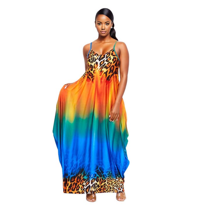 3XL Rainbow Cami Dress|3XL for wholesale on Faire
