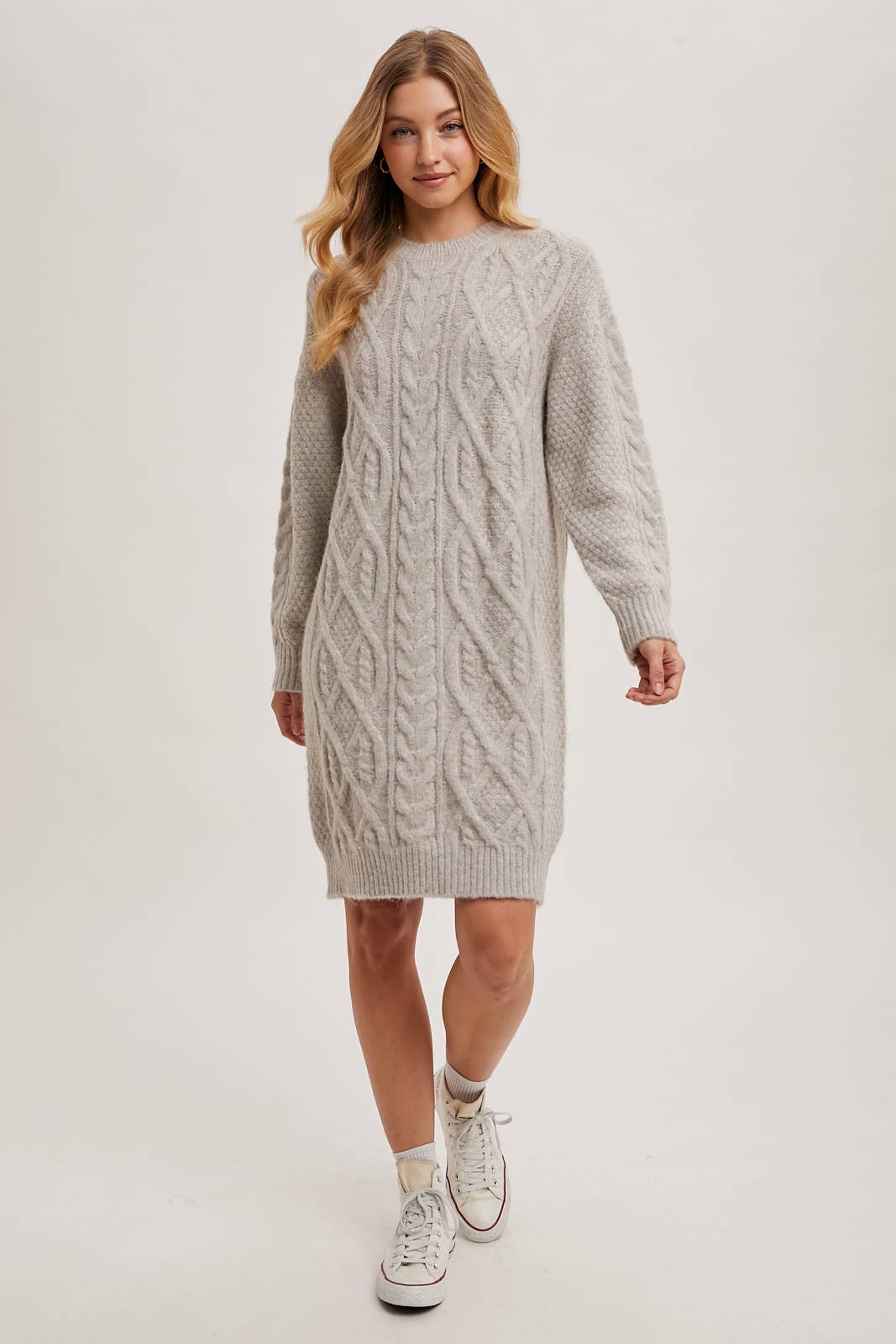 Bluivy - Wholesale Dress - Women's - CABLE KNIT SWEATER MIDI DRESS7