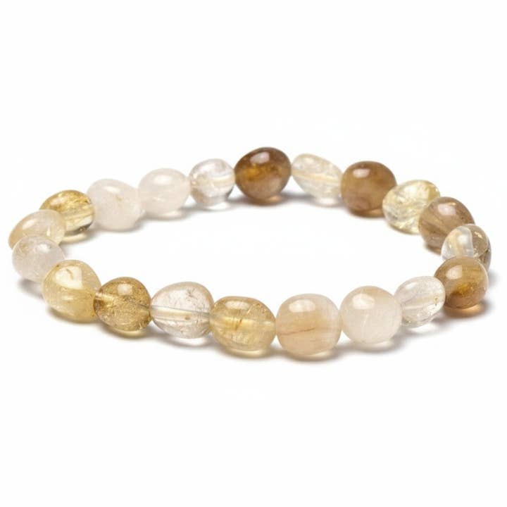Natural Citrine Bracelet Madagascar AA (tumbled stones) for wholesale by La Boîte à Cailloux