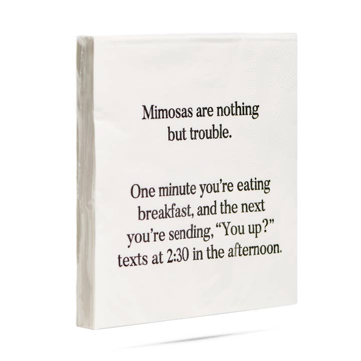 ellembee gift - Wholesale Disposable Napkin - Mimosas are nothing but trouble funny Cocktail Napkins