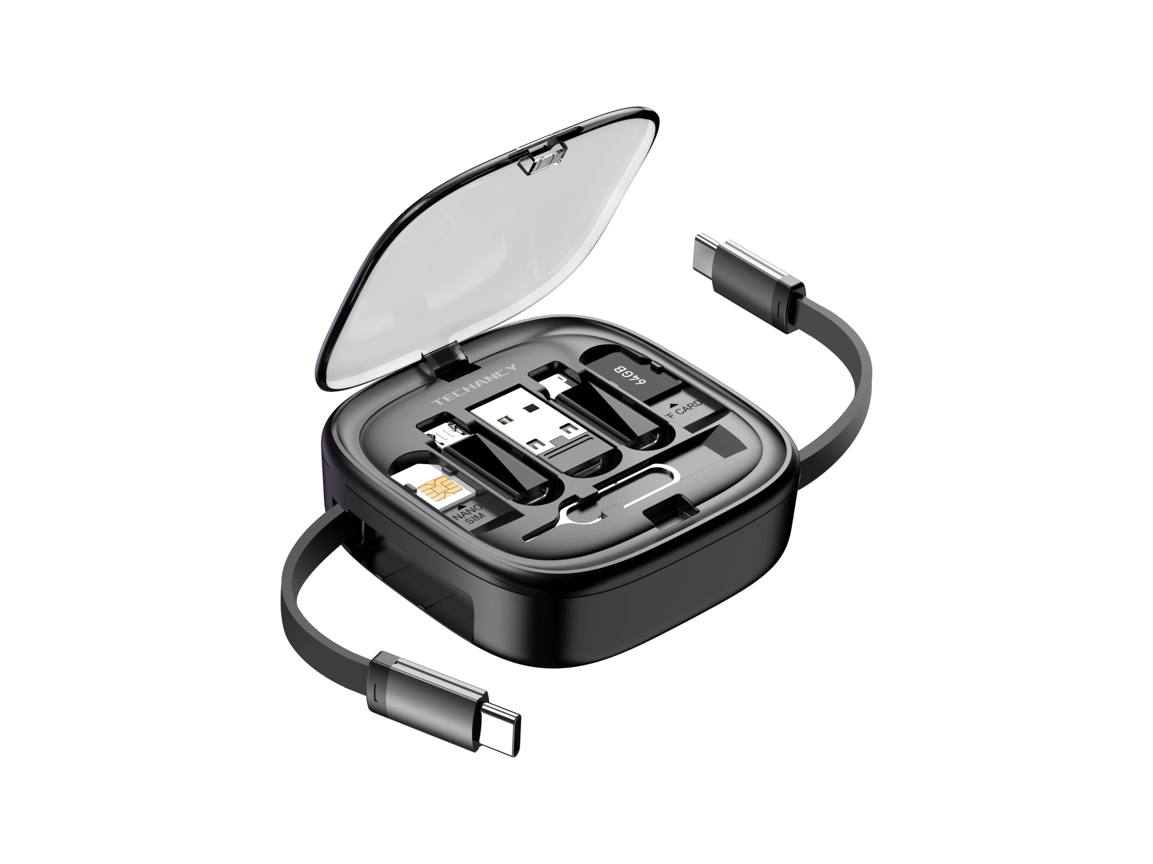 TECHANCY - Wholesale Charging Cable - Multi-Functional Box with USB-C Cable + Connector Set 1M 60W0