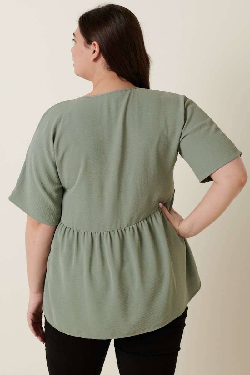 mittoshop - Wholesale Tunic - Women's - CT9073PL-PLUS AIRFLOW DOLMAN BABYDOLL BLOUSE15