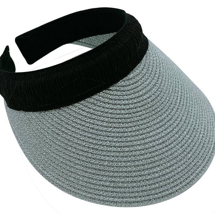 Do Everything In Love® - Wholesale Visor – Women's - Metallic Straw Sun Visor2