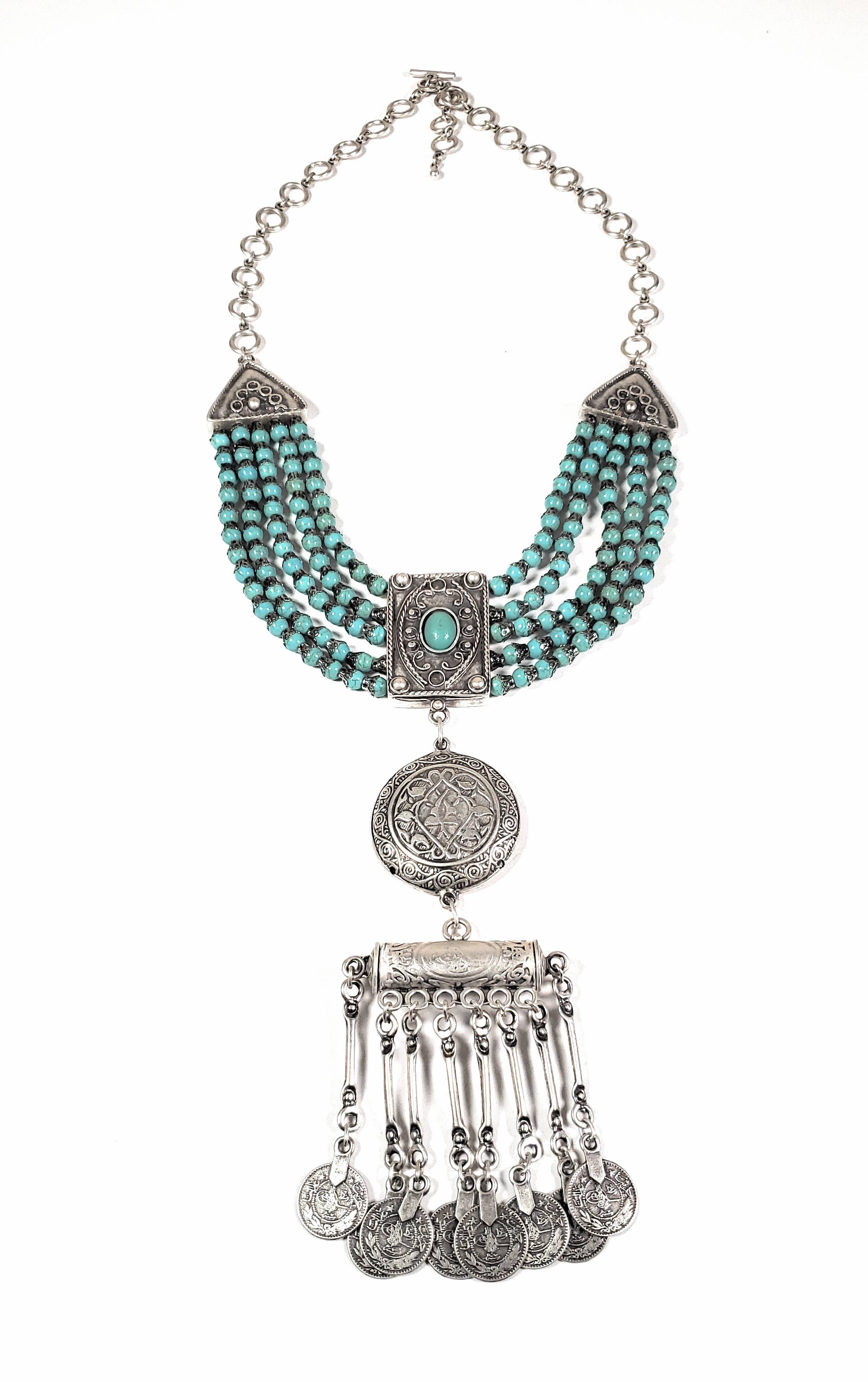 The Ancient Bazaar Jewelry & Accessories – Engroshandel Halskæde med vedhæng – Varen # ZNB-045 - Tin halskæde1