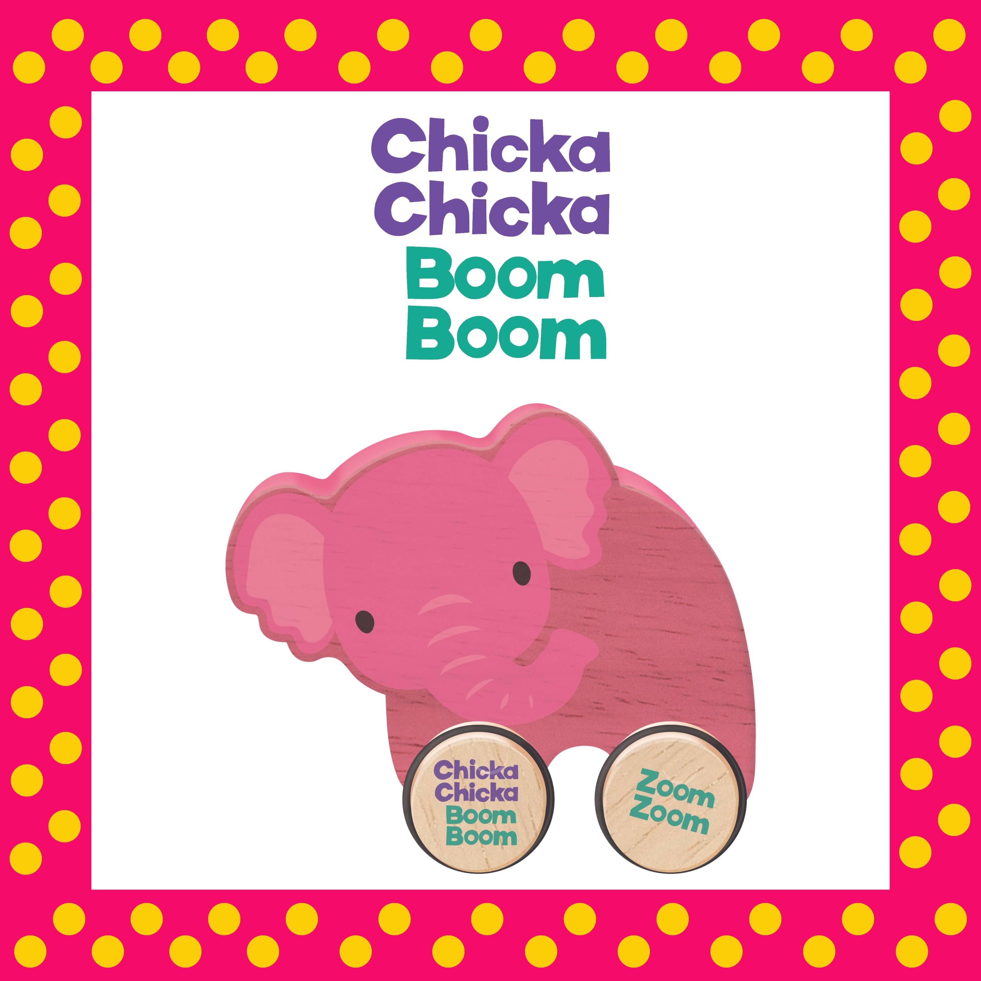 BeginAgain - Wholesale Wood Toy - Kids - Chicka Chicka Boom Boom - Zoom Zoom Elephant0