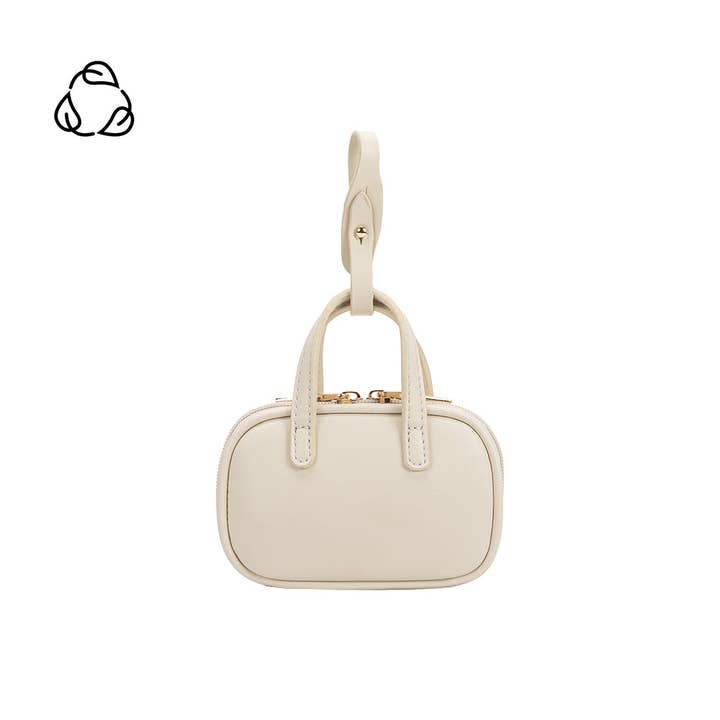 Melie Bianco - Wholesale Top Handle Bag - Women's - Natasha Micro Ivory Recycled Top Handle Bag