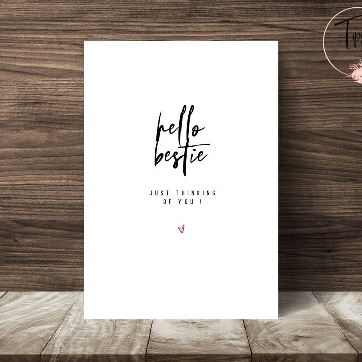 Carte Bestie Thinking Of You pour la vente par TipsyCards