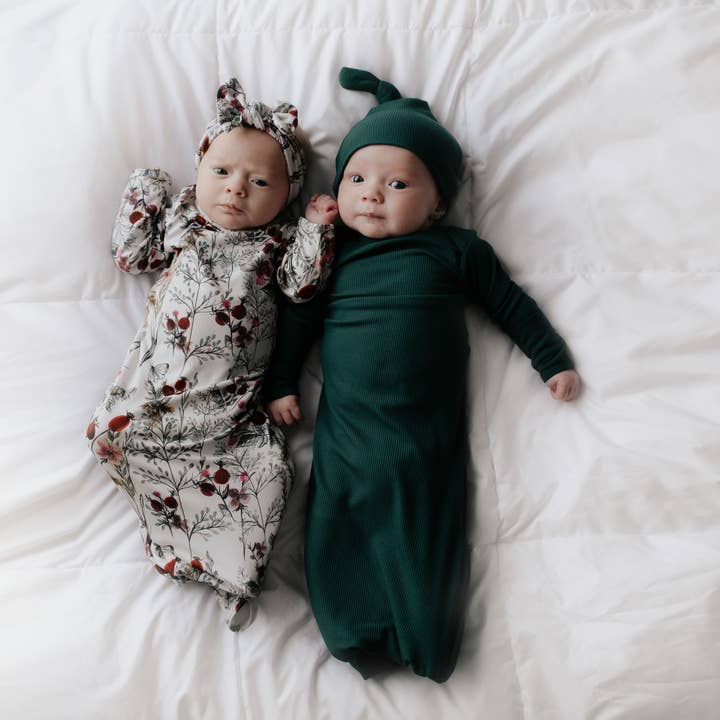 Three Little Tots - Wholesale Babygown - Baby - Floral Flower Knotted Gown8