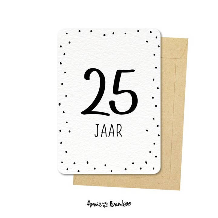 Ansichtkaart - 25 jaar voor wholesale door Annie with the Bamboo