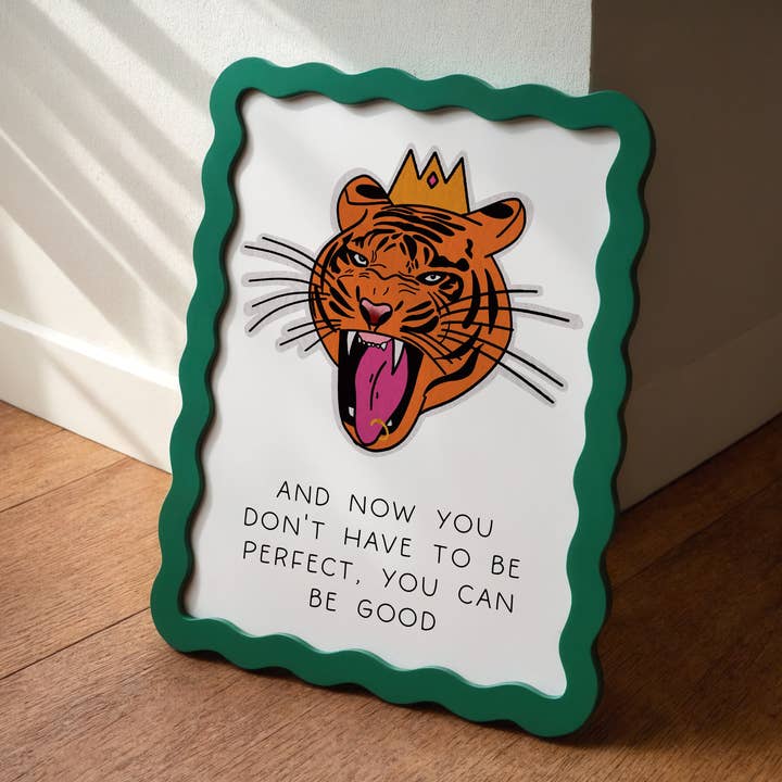 And now you don't have to be perfect, you can be good quote print for wholesale by Pink Giraffe Print Co