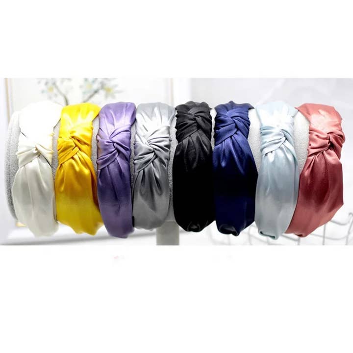 Faixa de cabeça com nó de seda por atacado de BRITTs. BOWs