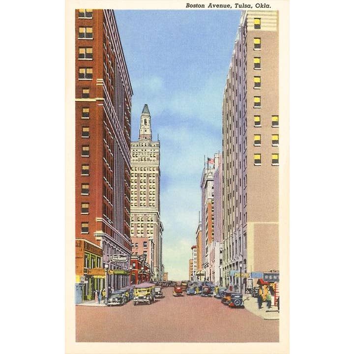 Carte postale OK-72 Boston Avenue, Tulsa pour la vente par Found Image Press