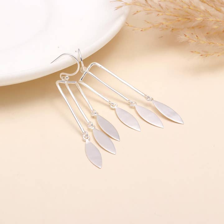 925 Sterling Silver Multi-Drop Dangle Earrings for wholesale by AG 925 JEWELLERY