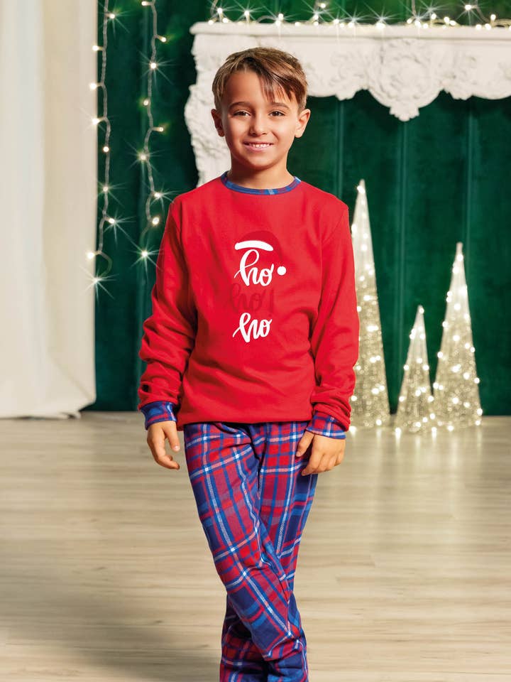 99099MK Pigiama Bambino HO HO HO! per la vendita all'ingrosso da parte di Love And Bra