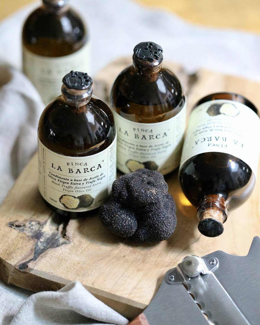 Finca La Barca - Vente Huile d'olive - Assaisonnement Huile d’Olive Vierge Extra à la Truffe Noire 100 ml1