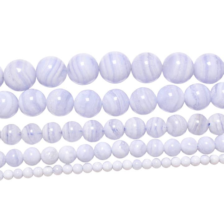 AAA blue chalcedony bead wire for wholesale by Foliesbijoux