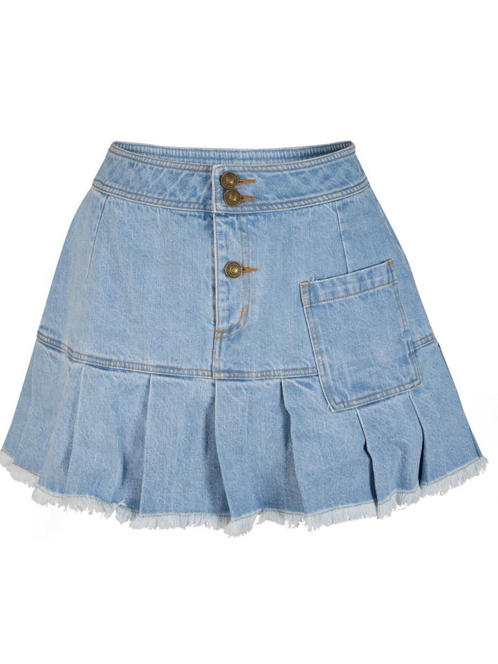 So Fly Denim Skirt for wholesale by Les Miss