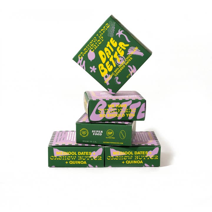 Date Better Snacks - Wholesale Chocolate Covered Sweets - Cashew Lime Crisp- Chocolate Covered Dates