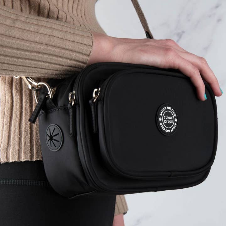 Bailey and Coco – wholesale Pet treat bag – Dog – Dog Walking Bag - Black with Spice It Up Strap35