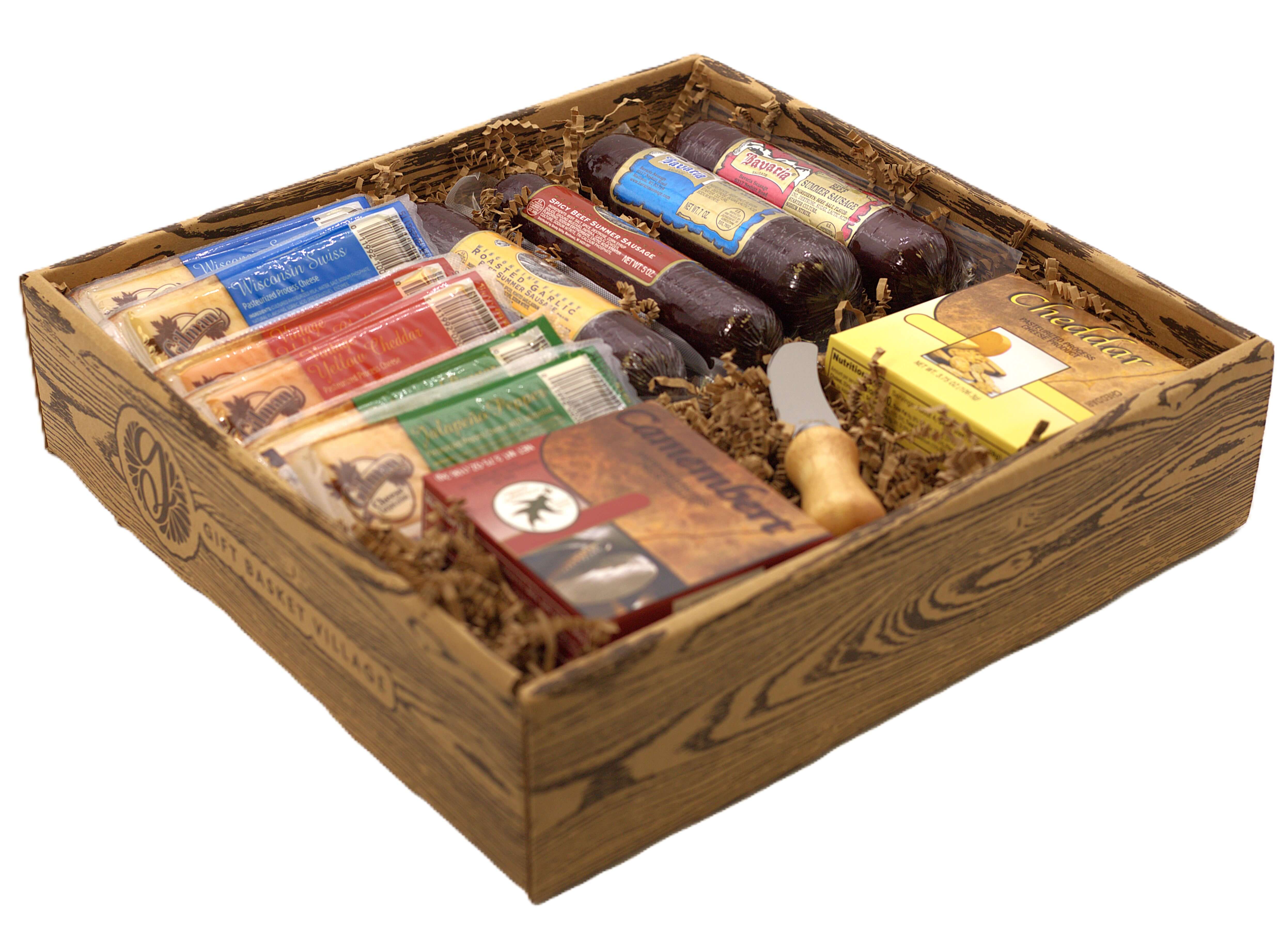 Gift Basket Village LLC - Wholesale Food Gift Basket - Signature Favorites Meat & Cheese Gift Box – Premium1