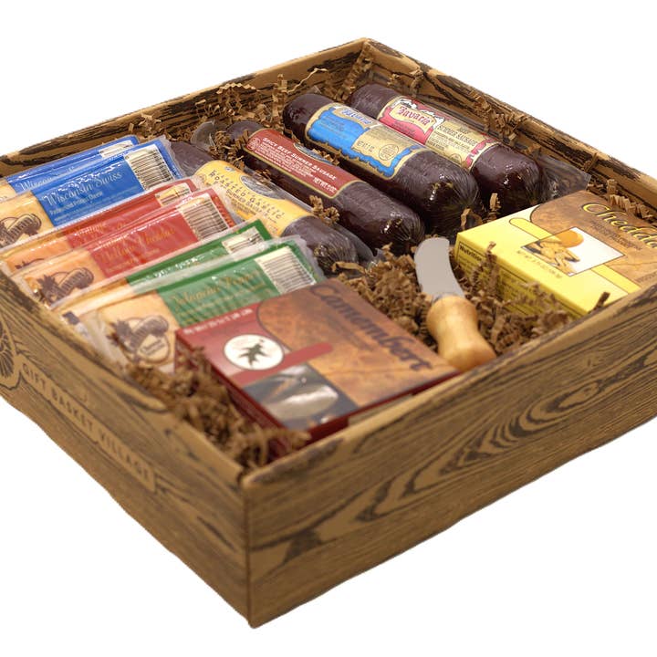 Gift Basket Village LLC - Wholesale Food Gift Basket - Signature Favorites Meat & Cheese Gift Box – Premium1