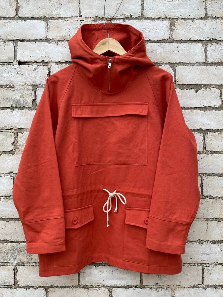 Cadet Smock Navy Ink Blue Cotton Canvas for wholesale by Wolf Clothing Collective Ltd