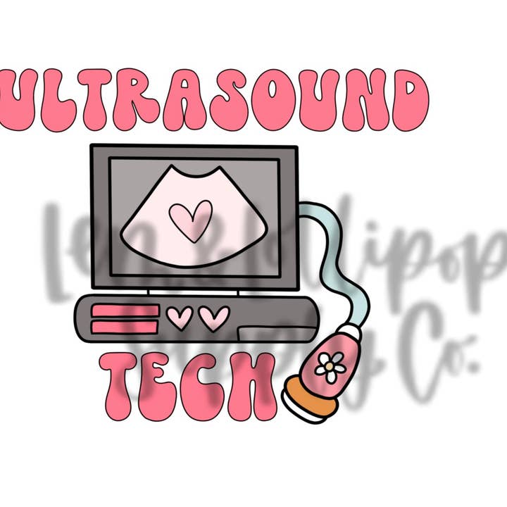 Ultrasound Tech Sticker for wholesale by Lem&Lollipops Supply Co. LLC