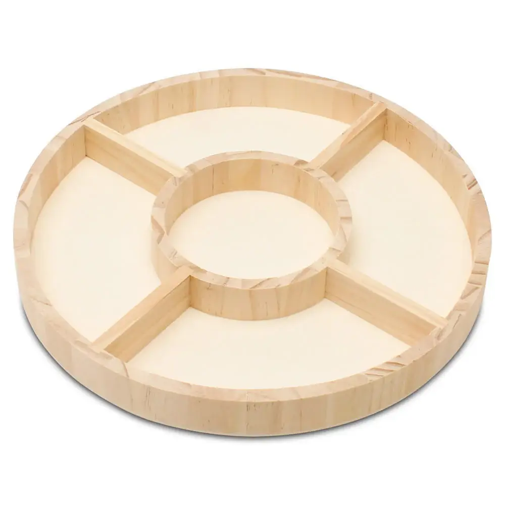Woodpeckers Crafts - Wholesale Serving Tray - 12" Round Candy Tray, 5 Part1