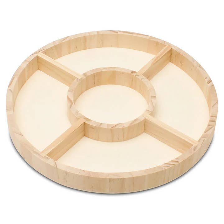 Woodpeckers Crafts - Wholesale Serving Tray - 12" Round Candy Tray, 5 Part1