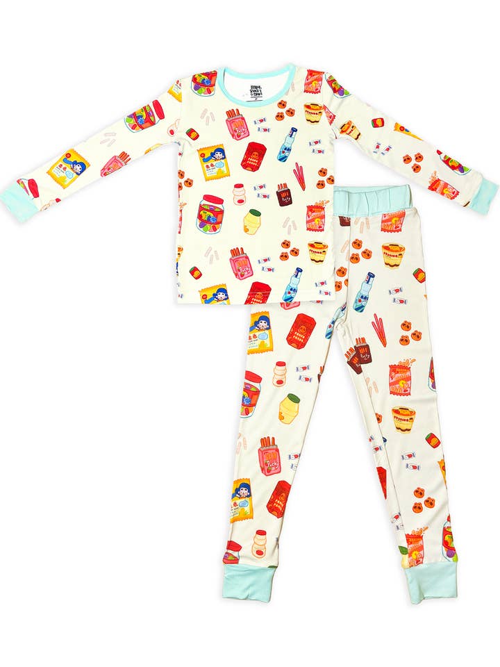 Snack Time Dreams Bamboo 2 Piece Pajamas for wholesale by Baby Snack Time