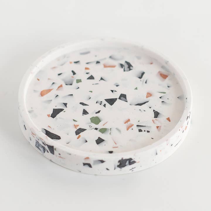Terrazzo Round Trinket Tray • Trinket Dish • Jewelery Hold for wholesale by Sart Craft