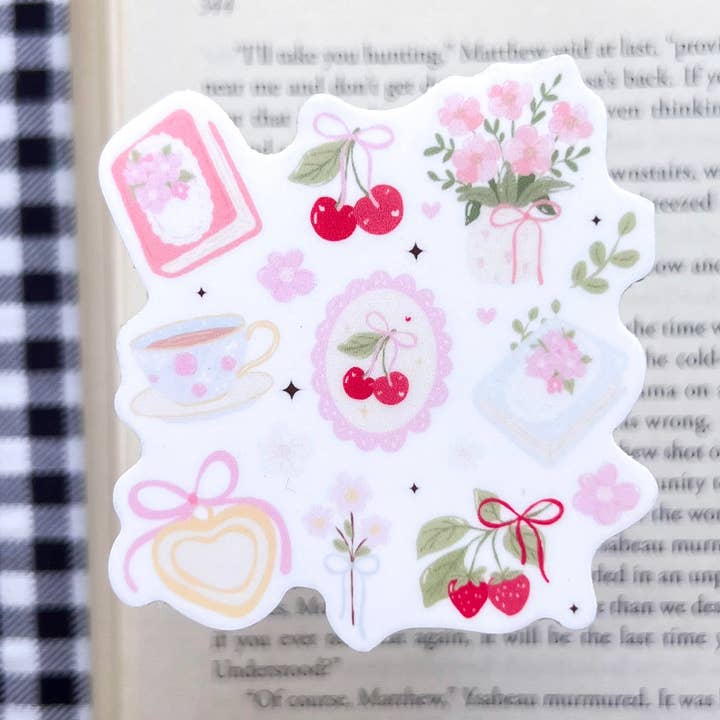 Cherry Picking Sticker for wholesale by Cozy Reads Shop