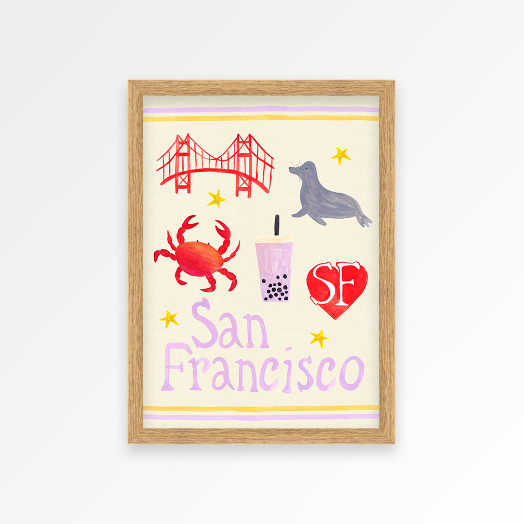 Proper Good – wholesale Art print – San Francisco Trinket Hand Painted Print3