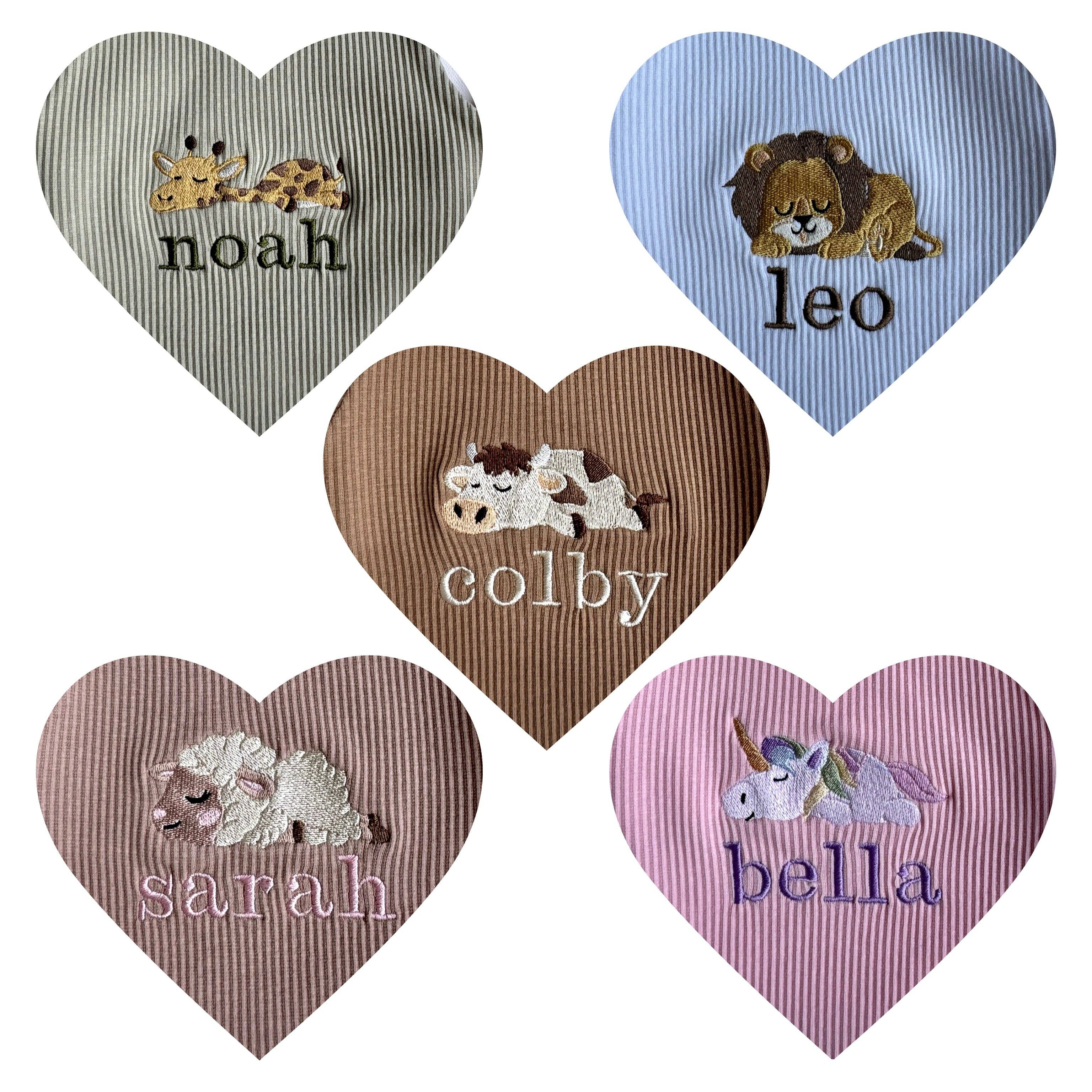 DreamBuy - Wholesale Sleepsuit - Baby - Safari Theme Personalised Zip Romper3