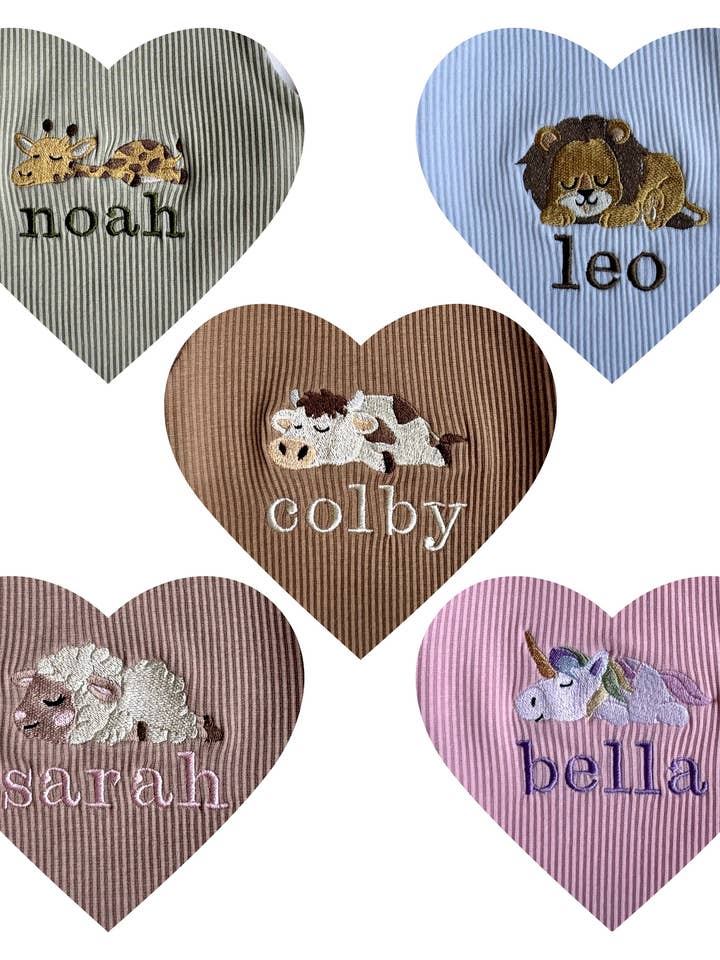 DreamBuy - Wholesale Sleepsuit - Baby - Safari Theme Personalised Zip Romper3