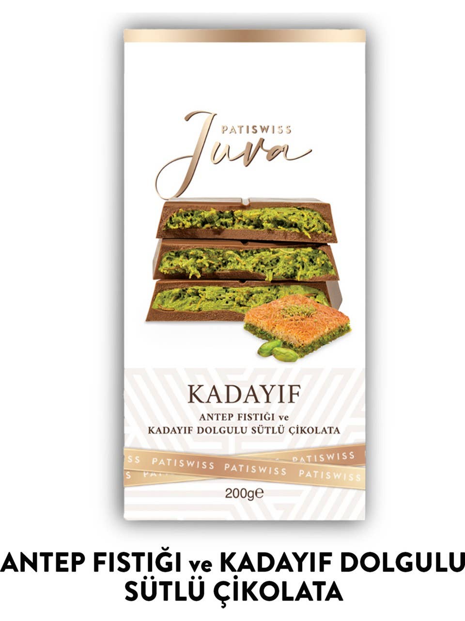 Pistest - Venta al por mayor Chocolate - Chocolate de Dubái con pistachos y kadayif 200g0